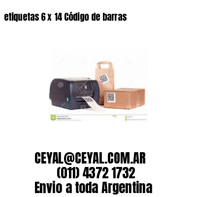 etiquetas 6 x 14 Código de barras