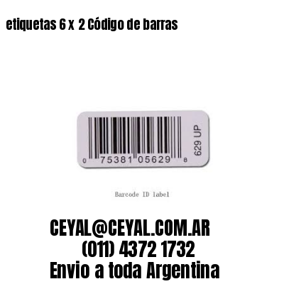 etiquetas 6 x 2 Código de barras