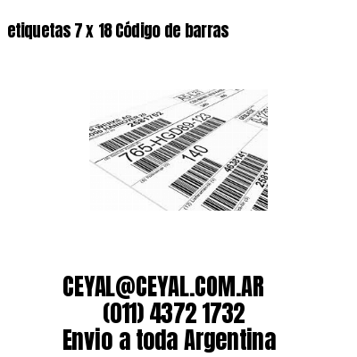 etiquetas 7 x 18 Código de barras