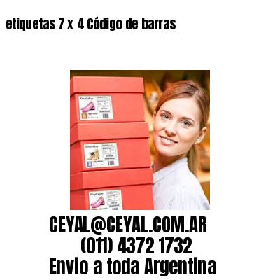etiquetas 7 x 4 Código de barras