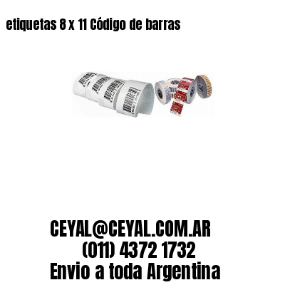 etiquetas 8 x 11 Código de barras