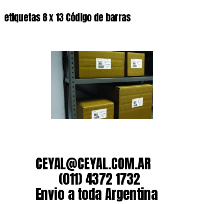 etiquetas 8 x 13 Código de barras
