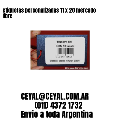 etiquetas personalizadas 11 x 20 mercado libre