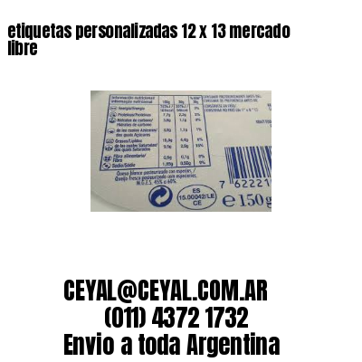 etiquetas personalizadas 12 x 13 mercado libre