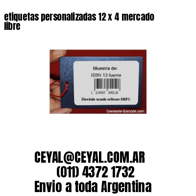 etiquetas personalizadas 12 x 4 mercado libre