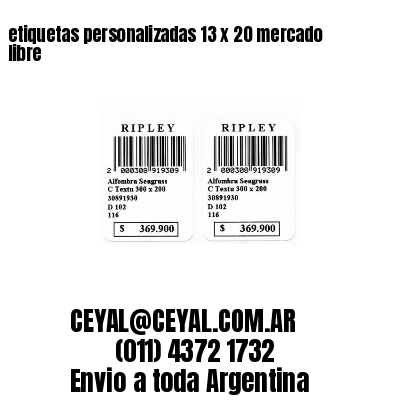 etiquetas personalizadas 13 x 20 mercado libre