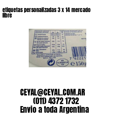 etiquetas personalizadas 3 x 14 mercado libre