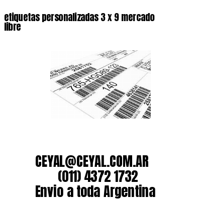 etiquetas personalizadas 3 x 9 mercado libre