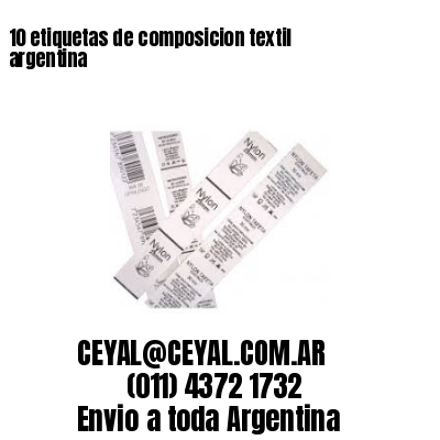 10 etiquetas de composicion textil argentina