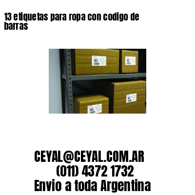 13 etiquetas para ropa con codigo de barras