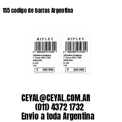 155 codigo de barras Argentina