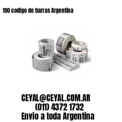 190 codigo de barras Argentina