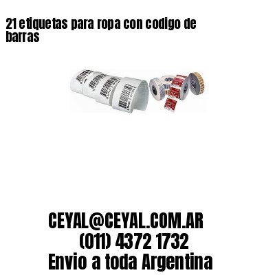 21 etiquetas para ropa con codigo de barras