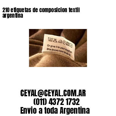 210 etiquetas de composicion textil argentina