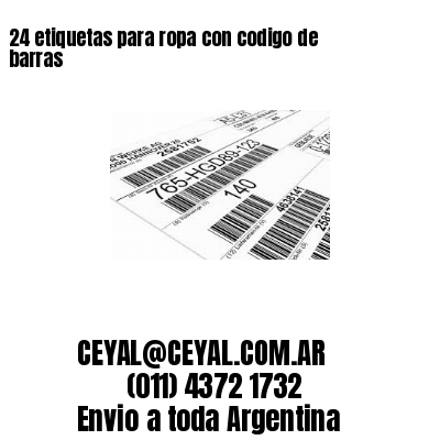 24 etiquetas para ropa con codigo de barras