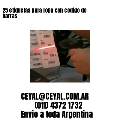 25 etiquetas para ropa con codigo de barras