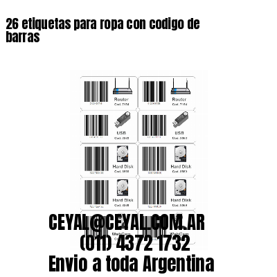26 etiquetas para ropa con codigo de barras