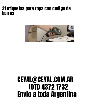 31 etiquetas para ropa con codigo de barras