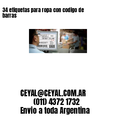 34 etiquetas para ropa con codigo de barras