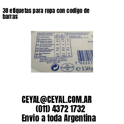 38 etiquetas para ropa con codigo de barras
