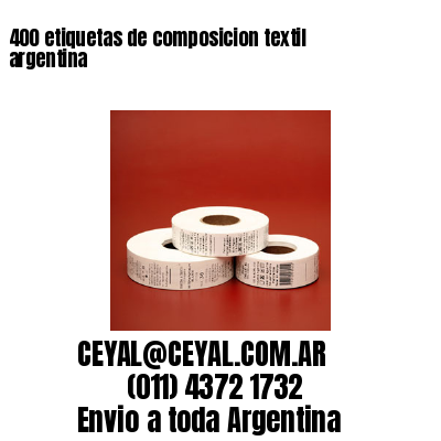 400 etiquetas de composicion textil argentina