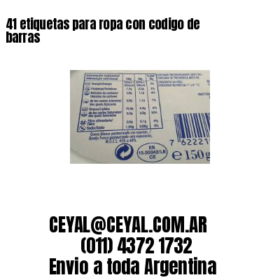 41 etiquetas para ropa con codigo de barras
