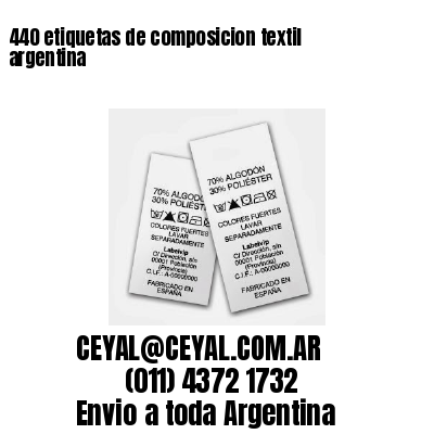 440 etiquetas de composicion textil argentina