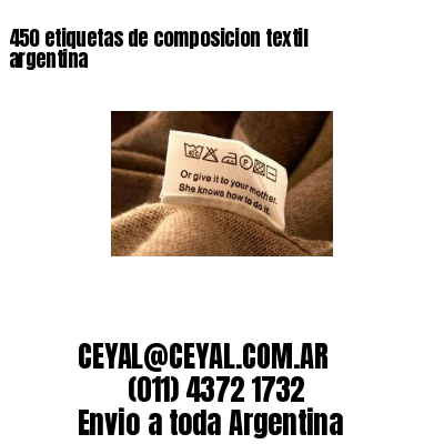 450 etiquetas de composicion textil argentina
