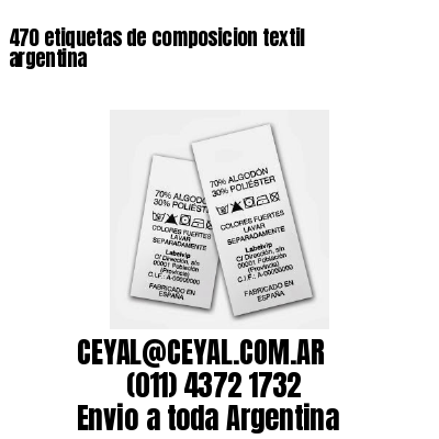 470 etiquetas de composicion textil argentina