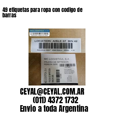 49 etiquetas para ropa con codigo de barras