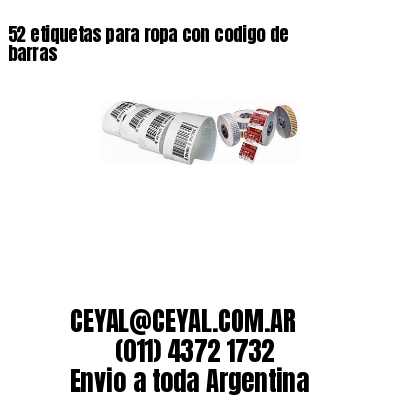 52 etiquetas para ropa con codigo de barras