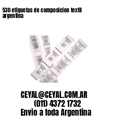 530 etiquetas de composicion textil argentina
