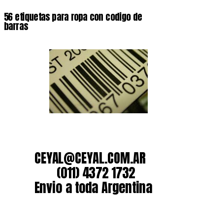 56 etiquetas para ropa con codigo de barras