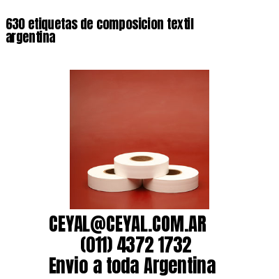 630 etiquetas de composicion textil argentina