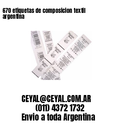 670 etiquetas de composicion textil argentina