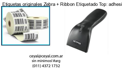 Etiquetas originales Zebra   Ribbon Etiquetado Top: adhesivo   ribbo