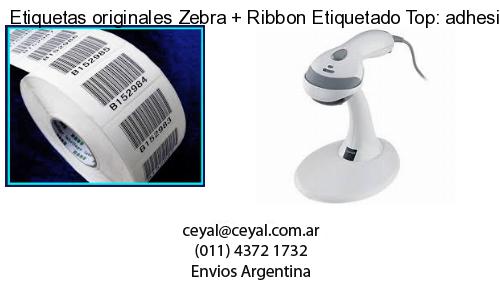 Etiquetas originales Zebra   Ribbon Etiquetado Top: adhesivo   ribbo