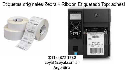 Etiquetas originales Zebra   Ribbon Etiquetado Top: adhesivo   ribbo