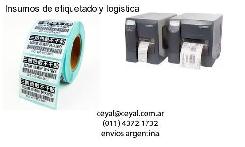 Insumos de etiquetado y logistica