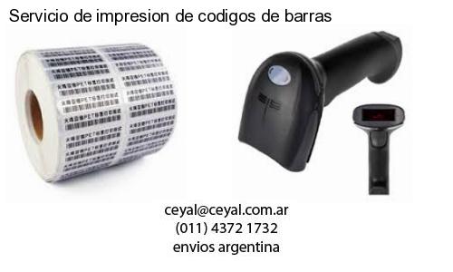 Servicio de impresion de codigos de barras