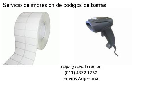 Servicio de impresion de codigos de barras