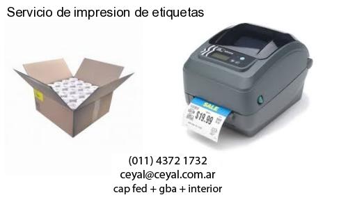 Servicio de impresion de etiquetas