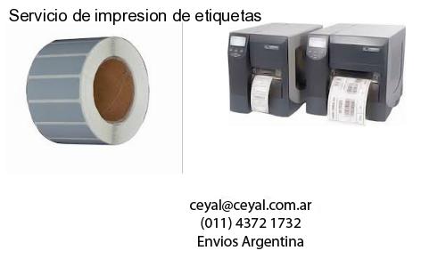 Servicio de impresion de etiquetas