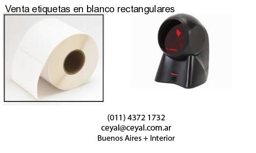 Venta etiquetas en blanco rectangulares