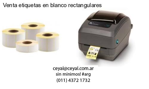 Venta etiquetas en blanco rectangulares