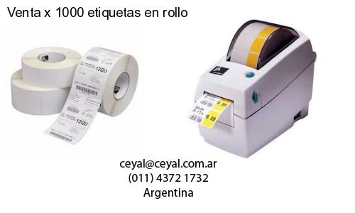 Venta x 1000 etiquetas en rollo