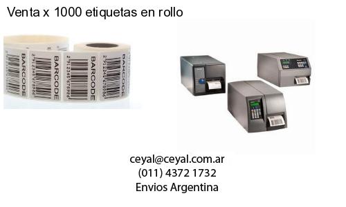 Venta x 1000 etiquetas en rollo