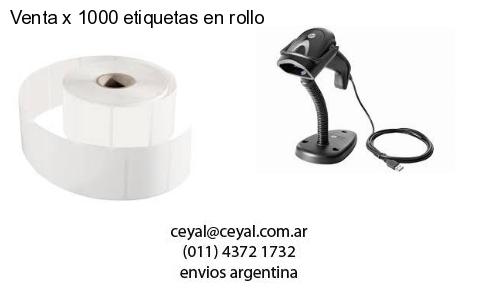 Venta x 1000 etiquetas en rollo