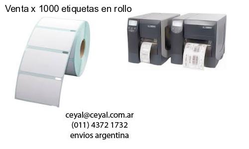 Venta x 1000 etiquetas en rollo