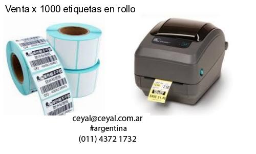 Venta x 1000 etiquetas en rollo